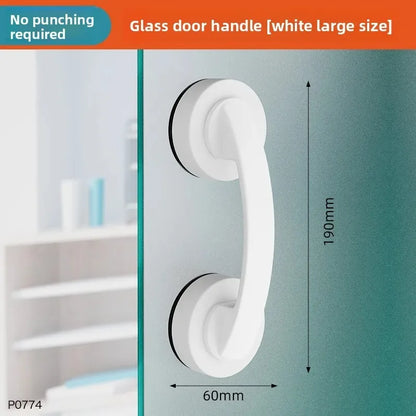 No Drill Bathroom Safety Grab Bar - Anti-Slip Suction Cup Shower Handle for Bathtub & Elderly Support