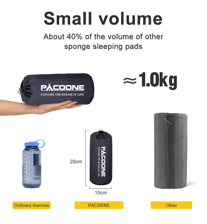 Thick Ultralight Self-Inflating Camping Mattress - Outdoor Air Mattress with Built-In Pump for Travel, Hiking, Fishing