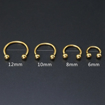 Stainless Steel Nose & Septum Rings – 12G/14G/16G/20G Piercings for Women & Men, Helix & Body Jewelry