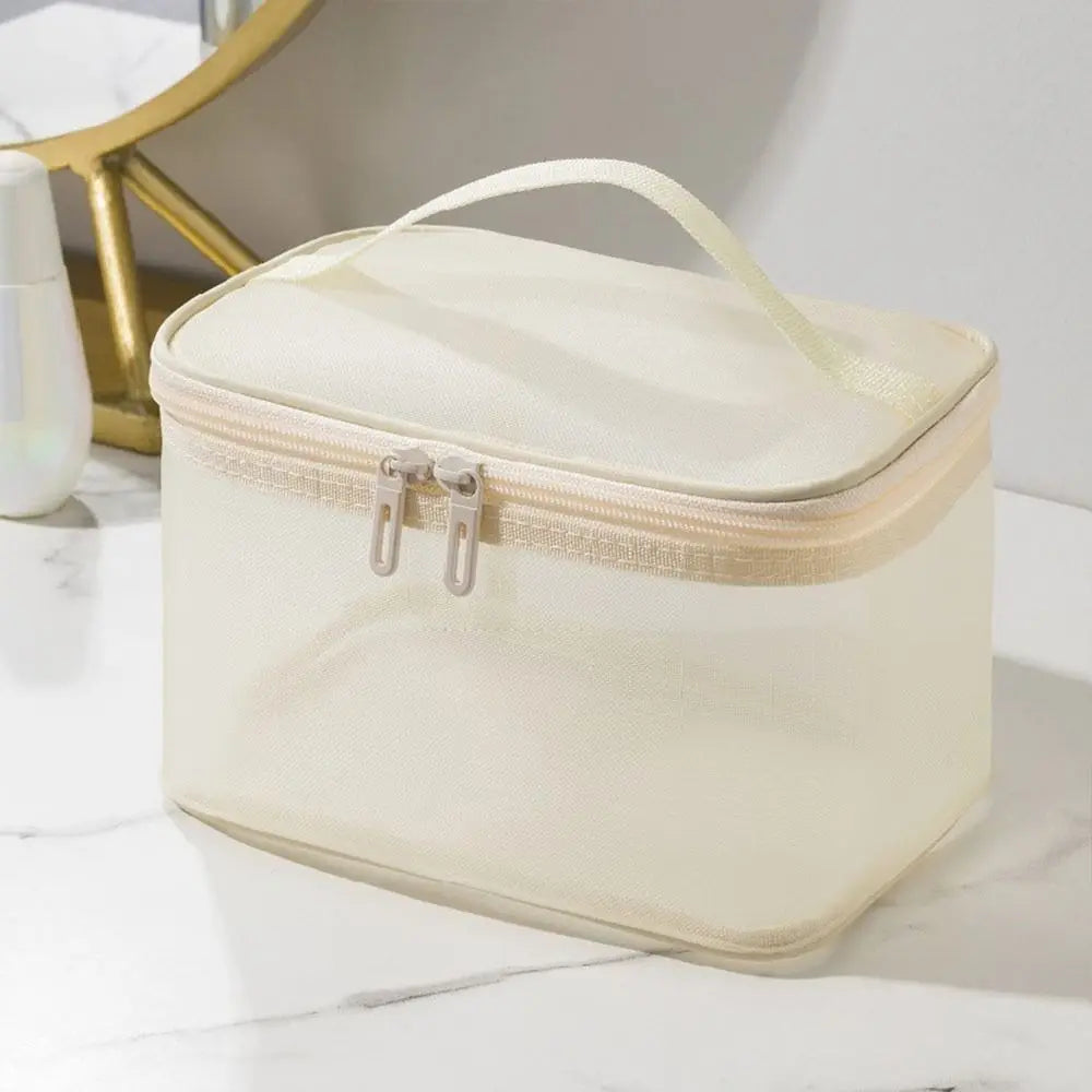 Fashion Transparent Mesh Travel Cosmetic Bag — 1/2/3 Layer Large-Capacity Makeup Organizer & Women’s Toiletry Bag