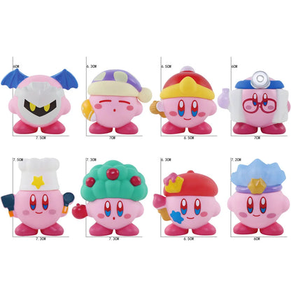 Star Kirby Action Figures — Cute PVC Toys with Cartoon Drawstring Storage Bag, Pocket-Sized Action Figures