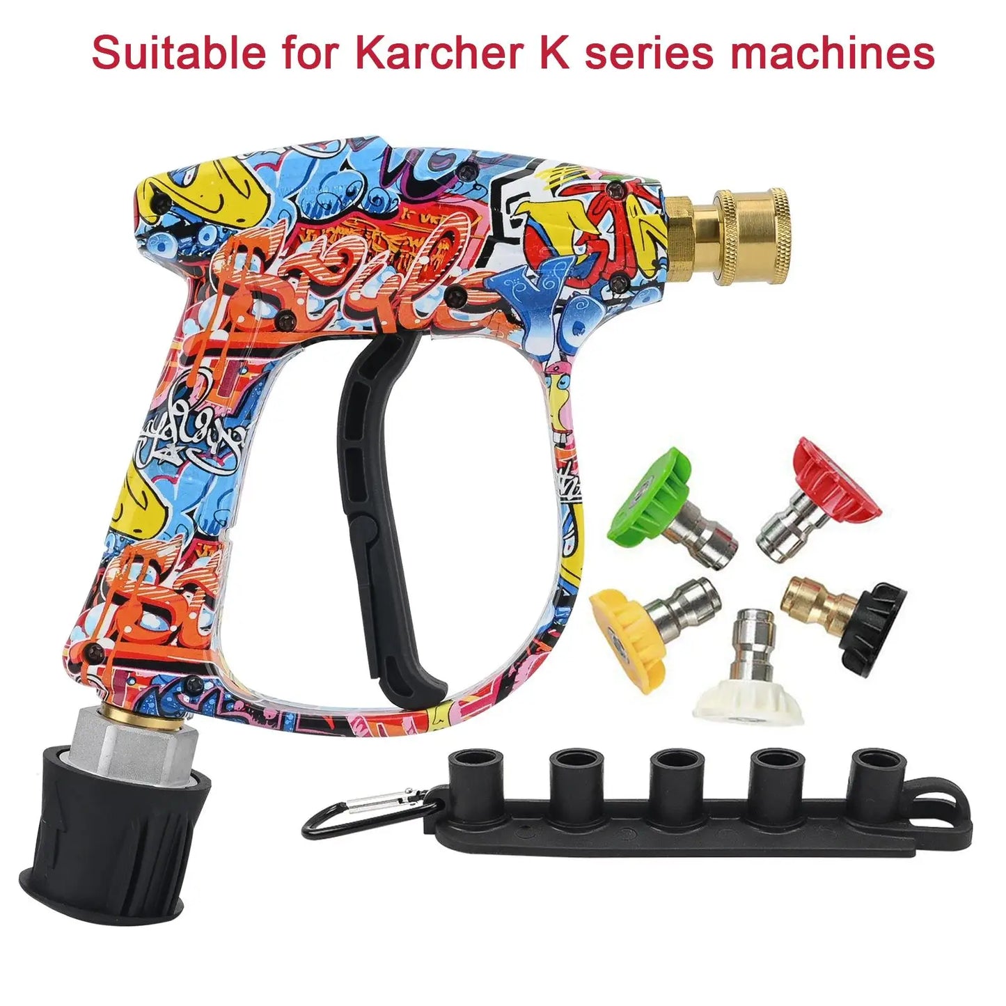 4350 PSI High-Pressure Water Gun - 1L Foam Cannon with 1/4" Quick Connect for Karcher K Series