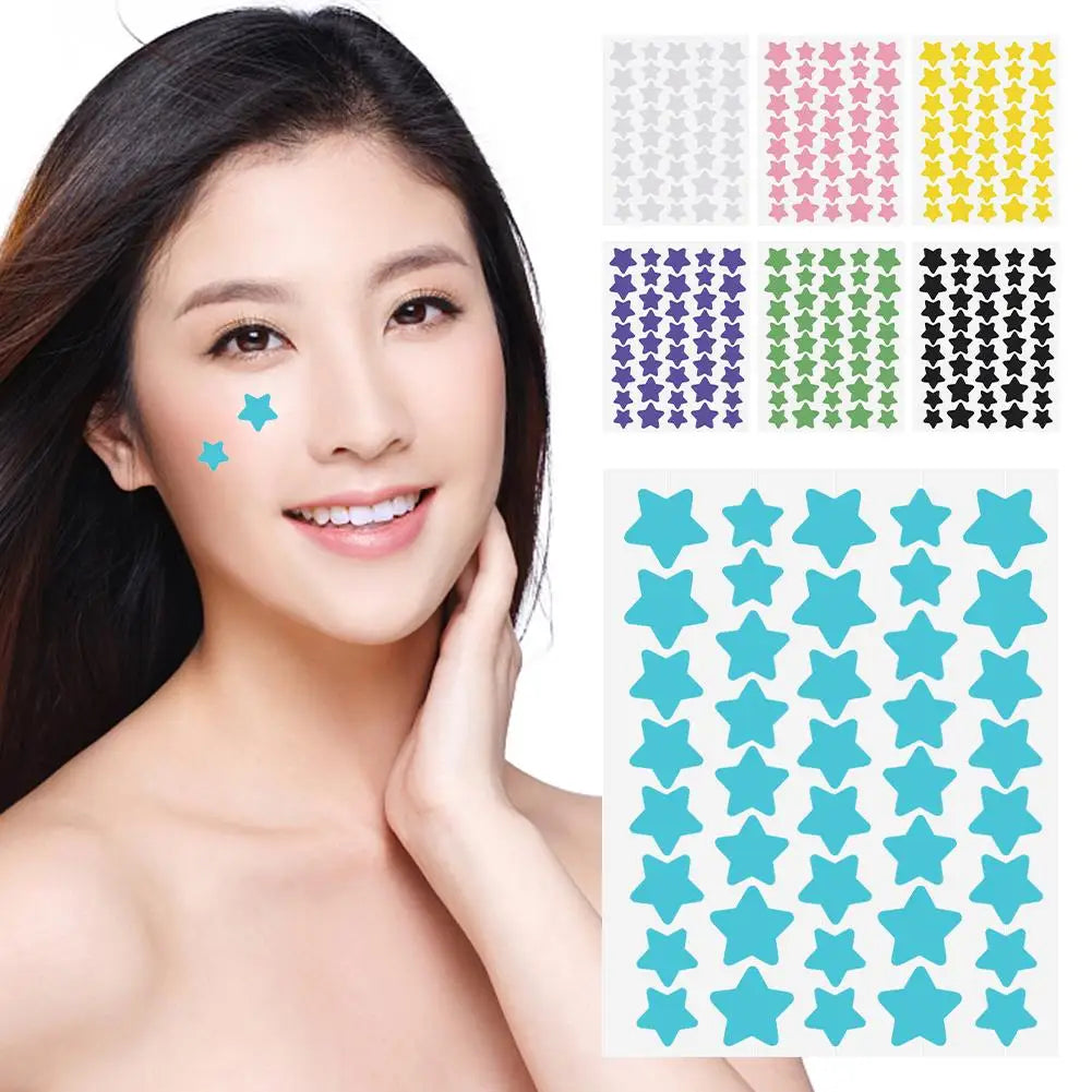 Colorful Star-Shaped PE Pimple Patches – Invisible Acne Spot Stickers for Skin Care and Makeup Concealer