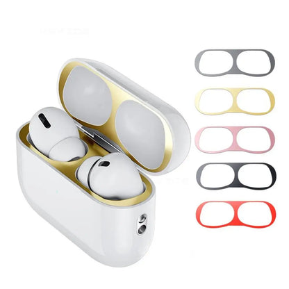 Dustproof Metal Sticker Cover for AirPods Pro 2 – Earphone Protector for Apple AirPods 3, Pro 2 Generation, Charging Box