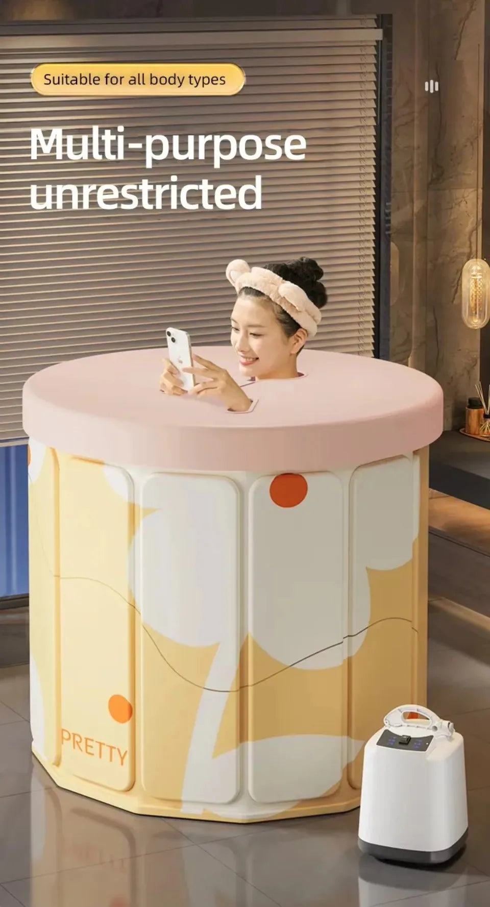 Foldable Portable Bath Tub - Thickened Full Body Bath Bucket for Children & Adults, Long-Term Temperature Lock