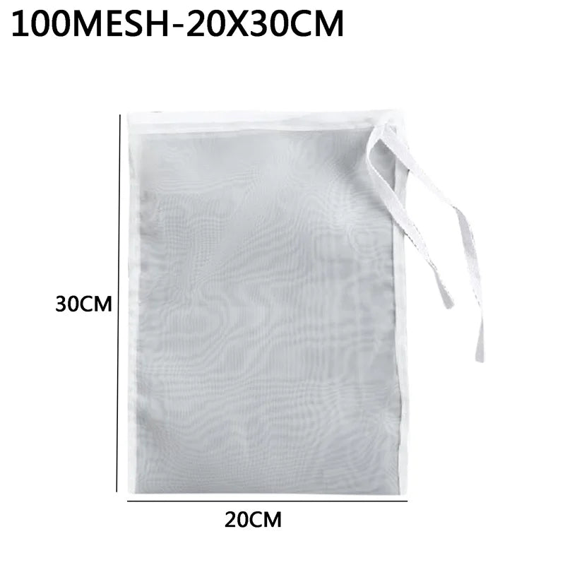 Nylon Filter Bags - Reusable Food Strainer Net for Tea, Milk, Cheese & Kitchen Use