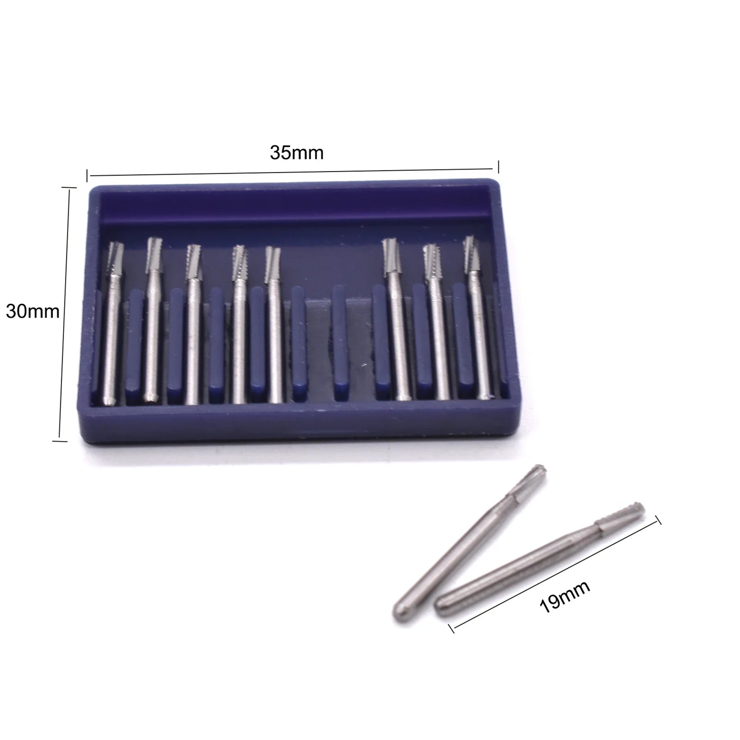 10pcs Dental Broken Crown Needles - Endodontic Silver & Gold Plated Handle, 1957# & 1958# for Crown Repair