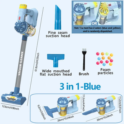 Kids Electric Vacuum Cleaner Toy Set – Simulation Role Play Housekeeping Educational Gift for Toddlers Boys & Girls