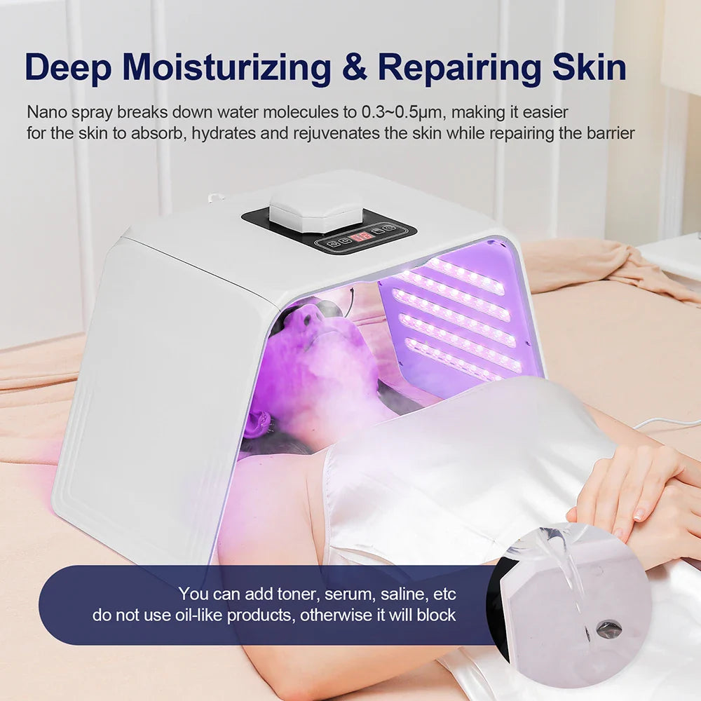 7-Color LED Photon Machine – Skin Moisturizing Nano Spray Face & Body SPA Beauty Mask for Skin Care