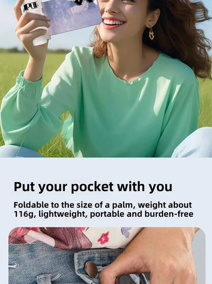 Super Mini Selfie Stick – Portable Phone Holder with Bluetooth Remote for Live Broadcast & Shooting