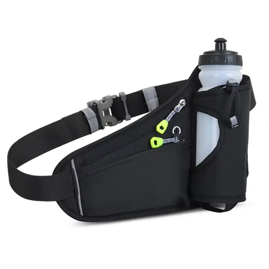 Running Waist Bag with Water Bottle Holder – Hydration Fanny Pack for Men & Women, Gym, Jogging, and Cycling