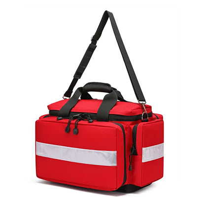 Outdoor Emergency First Aid Kit Bag - Waterproof Reflective Medical Rescue Backpack With Large Capacity Multi-Pocket Storage
