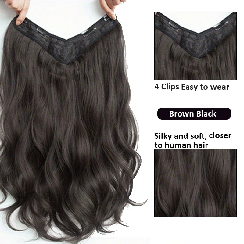 Invisible Long Wave Synthetic Hair Extensions – Fuller, Natural-Looking Strands for a Confident Hairstyle Design