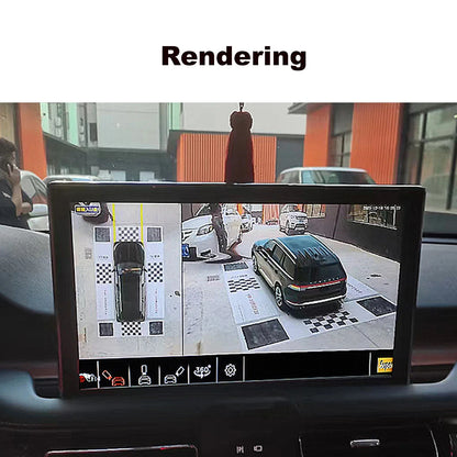 360 Vehicle Camera System – Panoramic Surround View with 1080P AHD Right, Left, Front, and Rear Cameras, Night Vision, Compatible with Android Auto Radio
