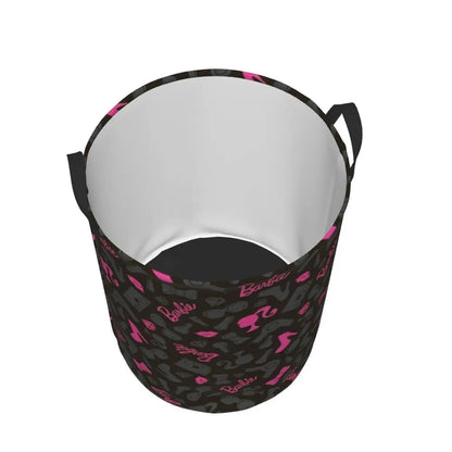 Custom Barbie Logo Laundry Basket – Collapsible Large Capacity Clothes Storage Bin, Disney Baby Hamper