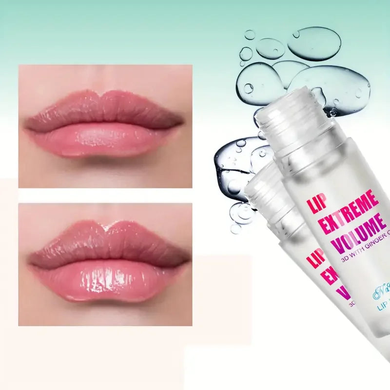 Ginger & Mint Lip Plumper Oil Serum (1/2PCS) – Volumizing Lip Treatment for Fuller, Smoother & Hydrated Lips, Youthful Radiant Lip Care Makeup