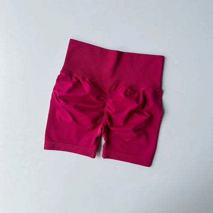 Peach Hip Lifting Sports Shorts — Women's High-Waist Slimming Running & Workout Three-Point Tight Pants