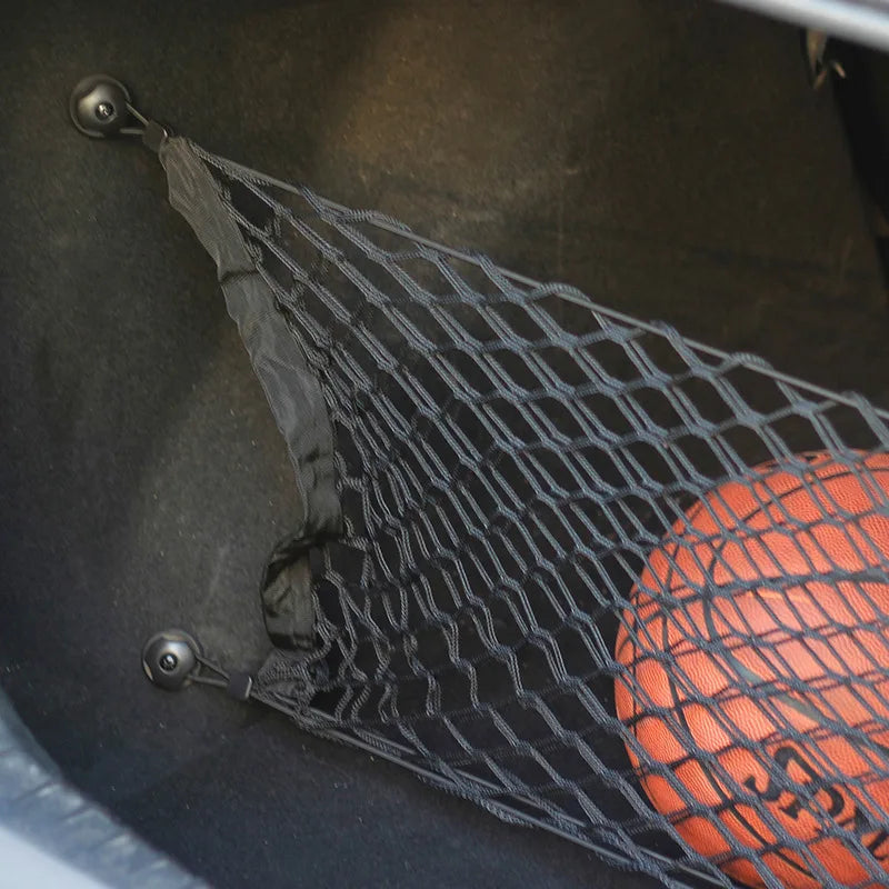 Car Trunk Hooks Organizer | Rear Cargo Mounting Luggage Net Fastener with Screw & Adhesive Tape Kit