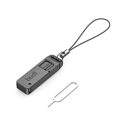 5pcs Multi-Function SIM & TF Card Storage Box with Ejector Pin & Lanyard — Anti-Lost MicroSD Holder