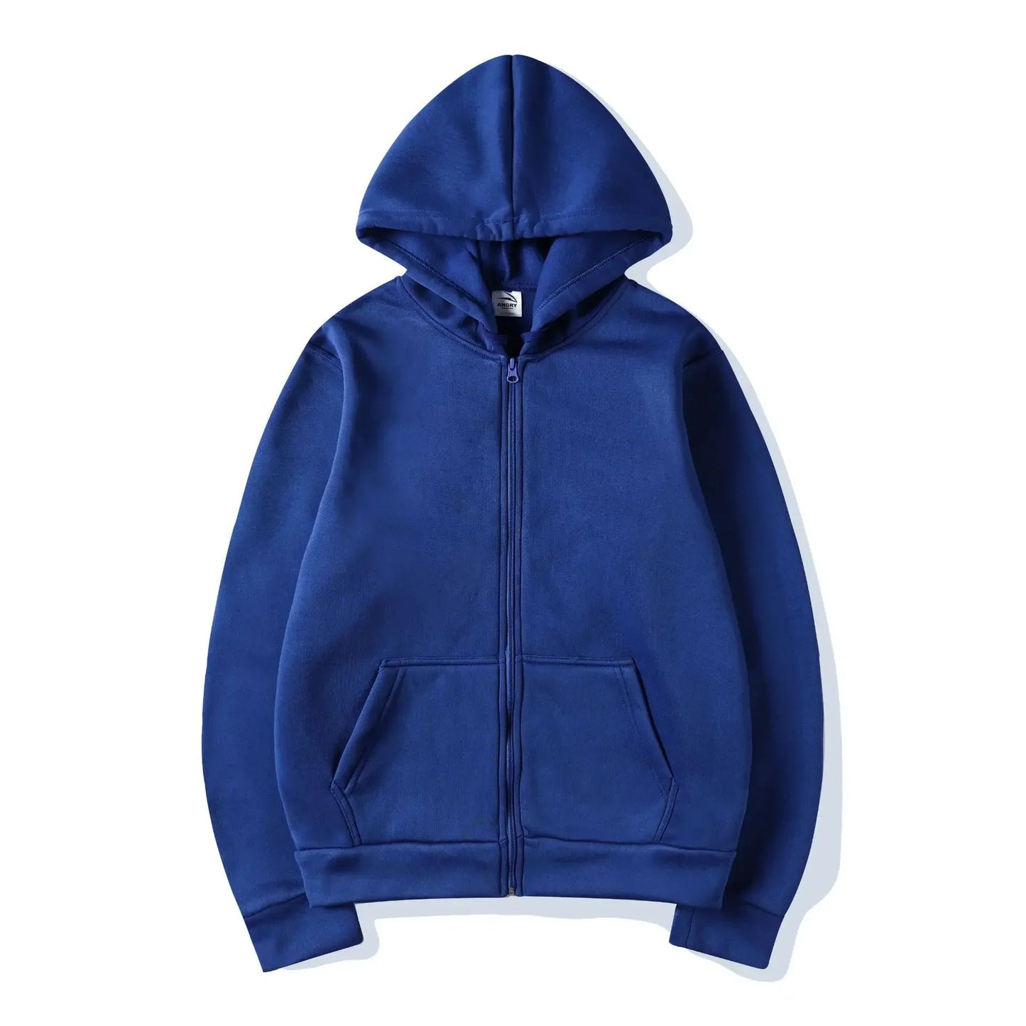 Fashion Zipper Hoodie — Casual Black, Gray & Blue Streetwear Sweatshirt for Men & Women
