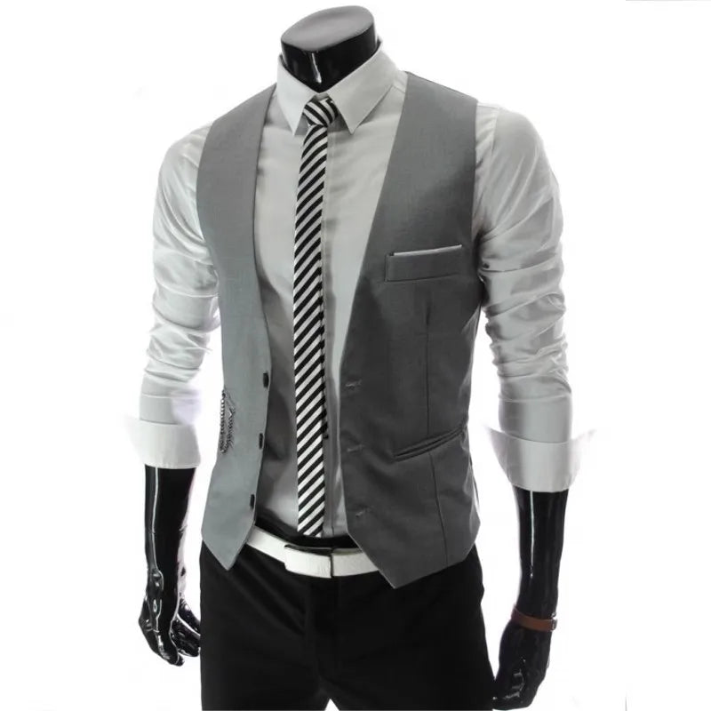 2023 New Arrival Men's Dress Vest - Slim Fit Suit Waistcoat, Casual Sleeveless Formal Business Jacket