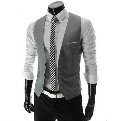 2023 New Arrival Men's Dress Vest - Slim Fit Suit Waistcoat, Casual Sleeveless Formal Business Jacket