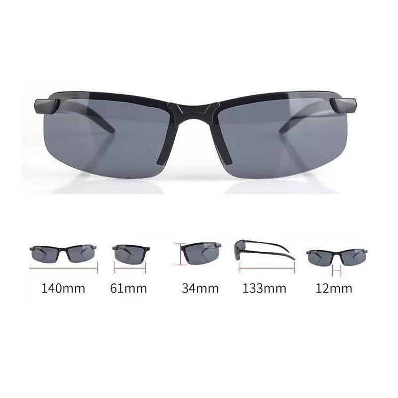 Night Vision Driving Glasses – Anti-Glare Half Frame Sunglasses for Men & Women Day/Night Sports Eyewear