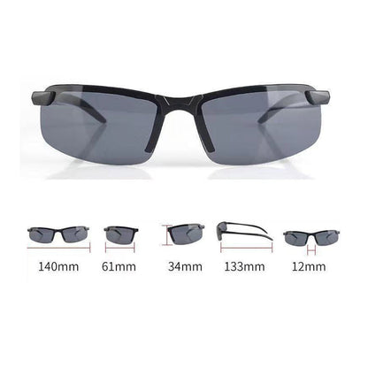 Night Vision Driving Glasses – Anti-Glare Half Frame Sunglasses for Men & Women Day/Night Sports Eyewear