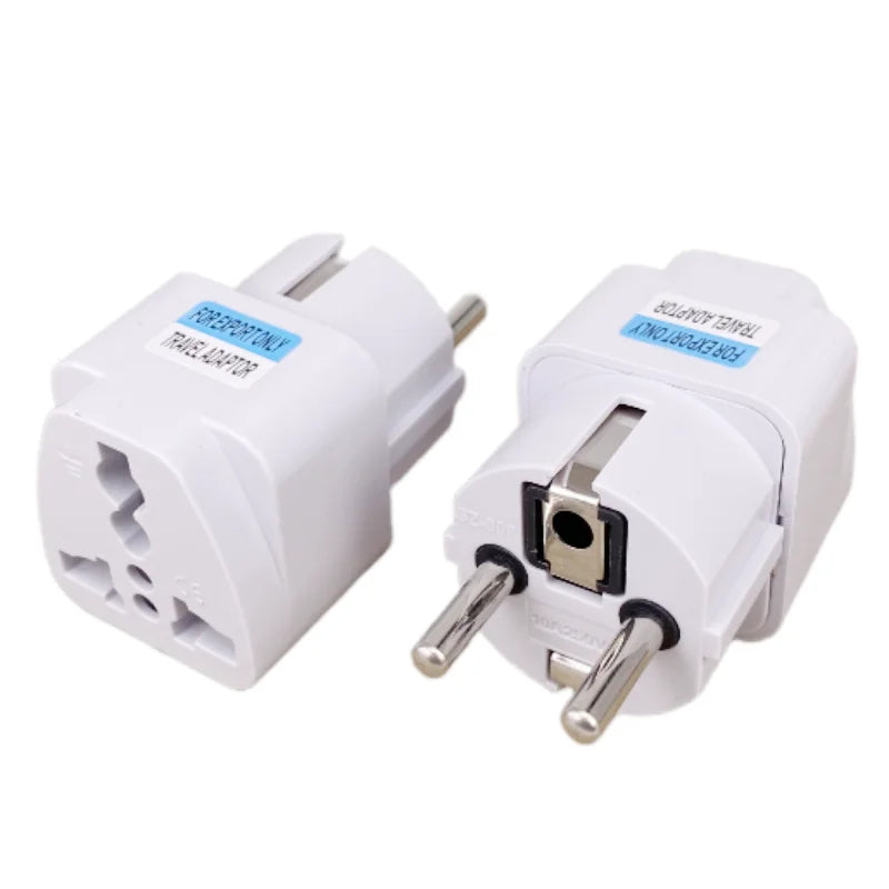 Universal EU Plug Adapter – International AU, UK, US to EU/KR Travel Electrical Plug Converter & Power Socket
