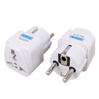 Universal EU Plug Adapter – International AU, UK, US to EU/KR Travel Electrical Plug Converter & Power Socket