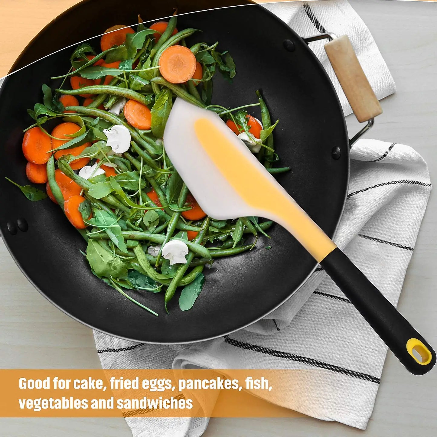 33cm Non-Stick Omelette & Cake Spatula Turner – Heat Resistant Butter Scraper & Baking Mixing Tool for Pastry Kitchen Use