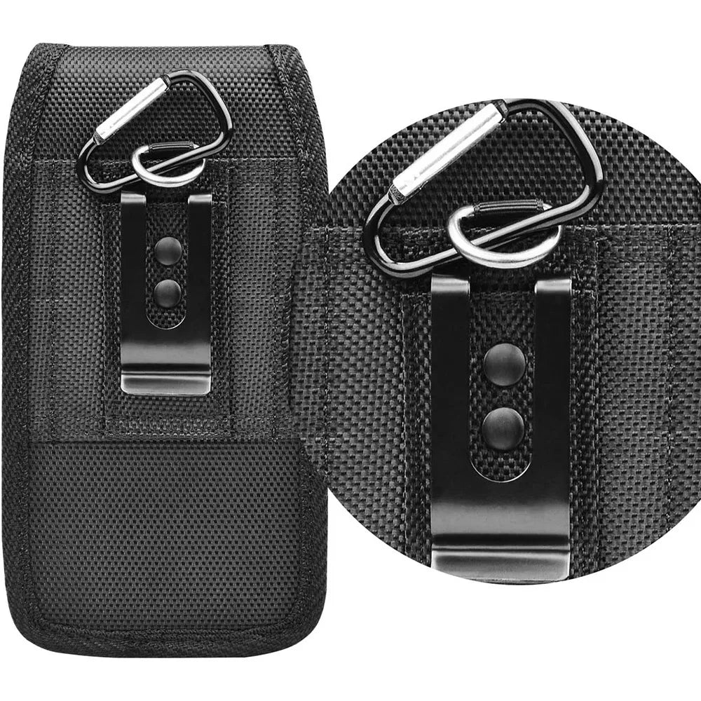 Vertical Nylon Cell Phone Belt Clip Holster – Stonego Card Holder Case for 4.0-6.7 Inch Phones