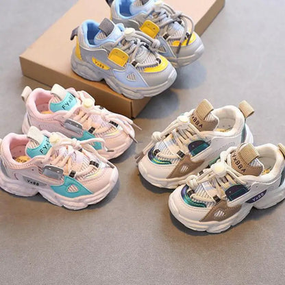 Size 21-36 Baby Toddler Shoes – Breathable Mesh Casual Sneakers for Boys and Girls, Non-Slip Sport Shoes