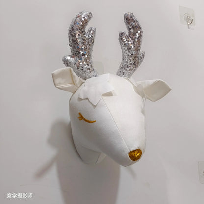 Handmade 3D Felt Animal Heads — Elephant & Swan Wall Hanging Decor for Nursery & Kids’ Bedroom