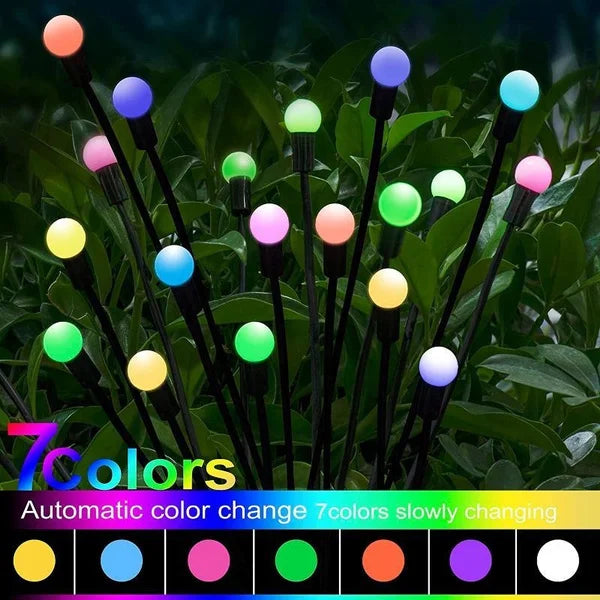 Solar Wind Firefly Garden Lights – LED Outdoor Lawn Lamp with Wind-Driven Effect, Landscape Ground Plug Holiday Garden Decoration