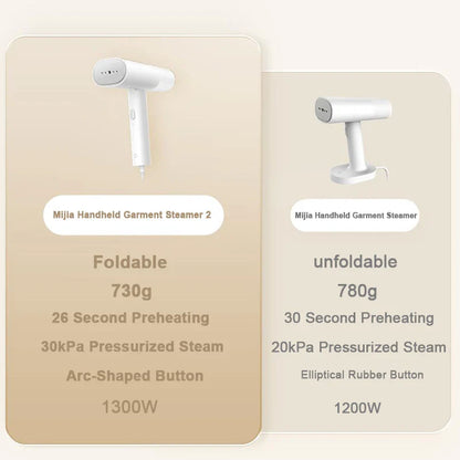 Original XIAOMI MIJIA Handheld Garment Steamer - Electric Steam Cleaner for Clothes, Mite Removal & Home Use