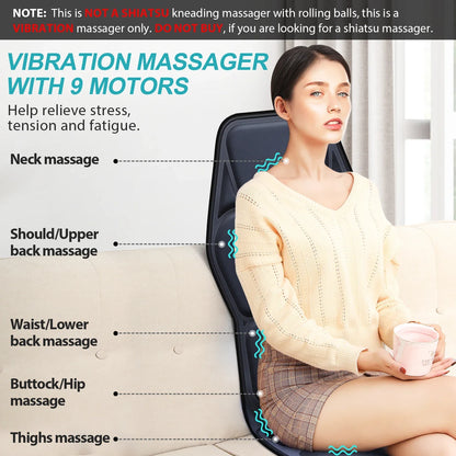 Aiveisi Full Body Electric Massage Mattress | Shiatsu Kneading Heating Massager for Cervical & Back