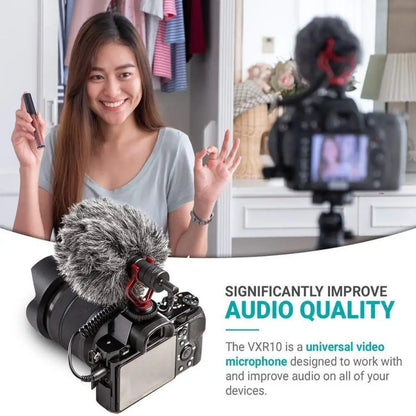 Professional Shotgun Condenser Microphone – Podcast Mic for Phone, Camera & Computer Recording