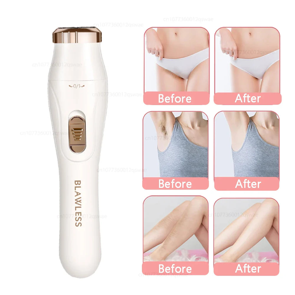 Electric Shaver for Women – Portable Painless Bikini, Facial & Body Trimmer for Underarms and Legs