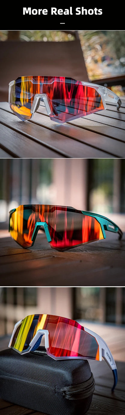 ROCKBROS Cycling Glasses — Photochromic & Polarized Bike Sunglasses for MTB, Road & Outdoor Sports