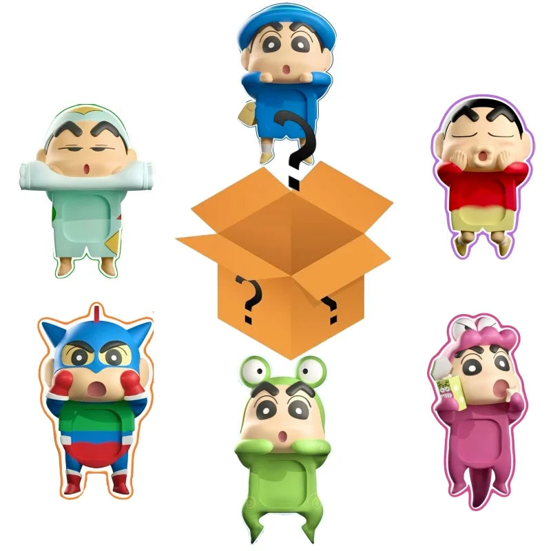 Kucikuji Crayon Shin Chan Blind Box Toy – Kawaii Anime Figure for Car, Phone & Computer Decor