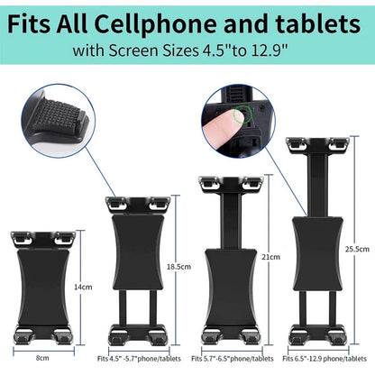 Universal Tablet & Phone Car Mount — Long Arm Windshield Stand for 4–13.5” iPhone, iPad, GPS