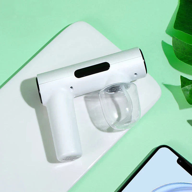 Portable Handheld Electric Disinfection Spray Gun – Rechargeable Atomized Humidifier with Blue Light