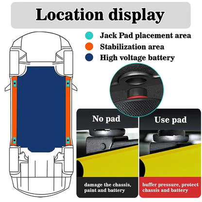 Tesla Rubber Lifting Jack Pad Adapter Tool for Models 3, Y, S, X (2017-2024) - Tire Repair Accessory