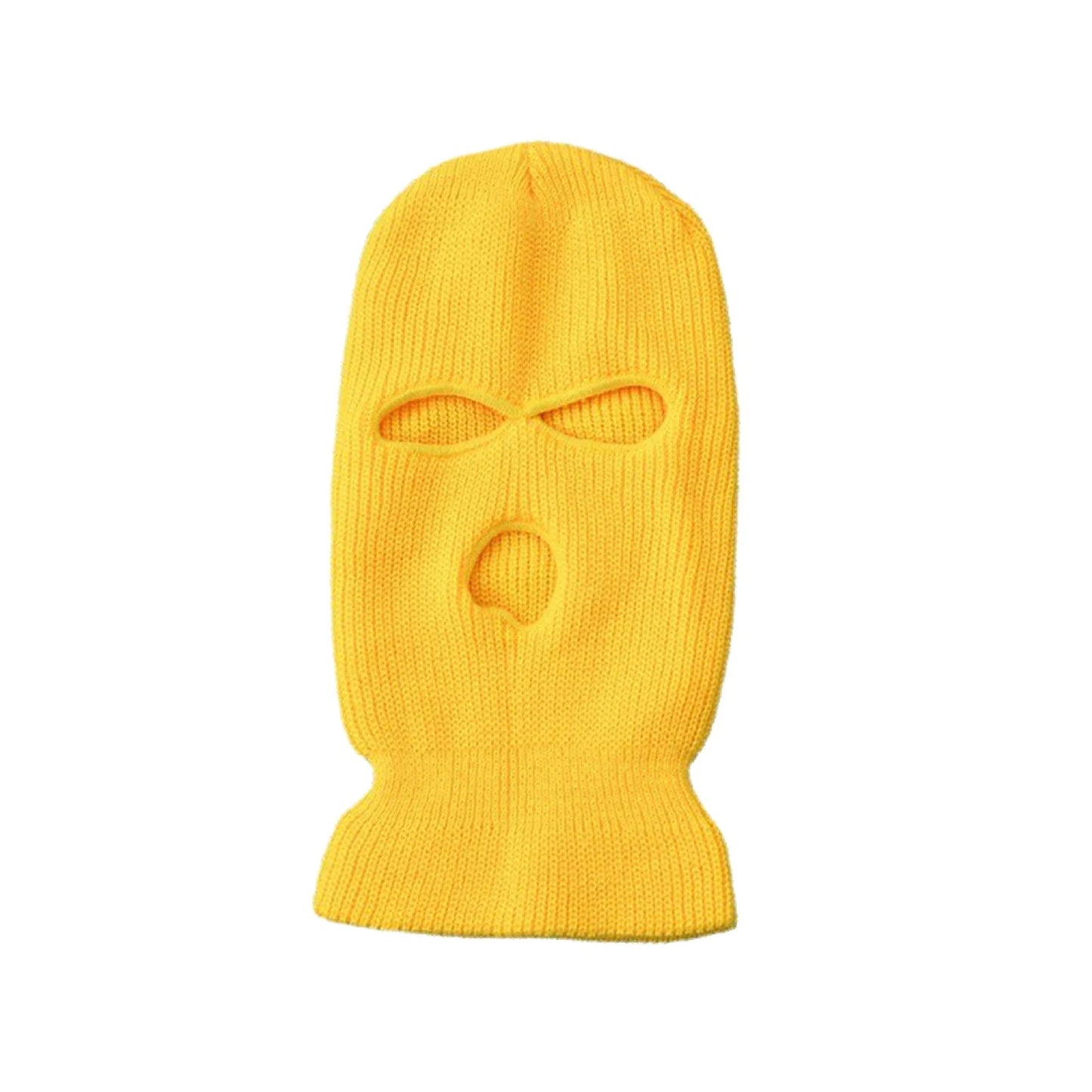 Motorcycle Windproof Full Face Knit Hat - Custom Ski Mask for Men, Warm Wool Balaclava with 3 Holes, Embroidered Winter Ski Mask
