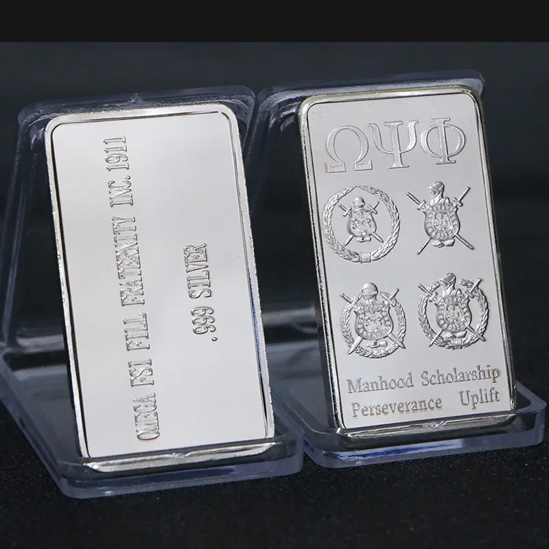 1 Troy Ounce Silver Bullion Bar Replica – Collectible Coins from Various Countries, Gift Copy