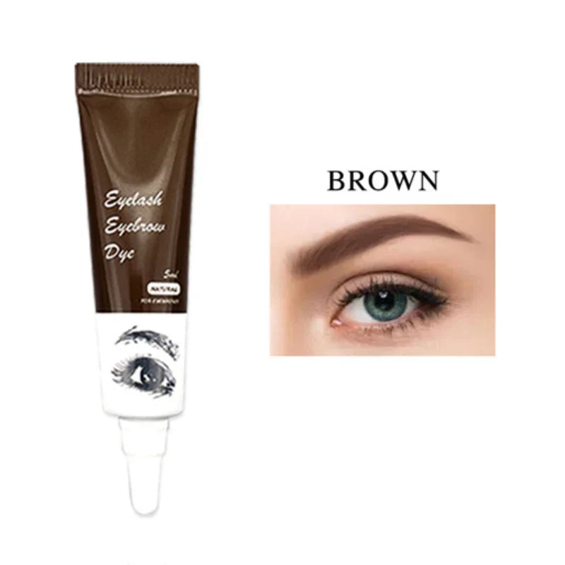 15-Minute Fast Henna Eyelash & Eyebrow Dye Tint Kit – Professional Easy Dye Gel in Brown & Black for Perfect Eyebrows