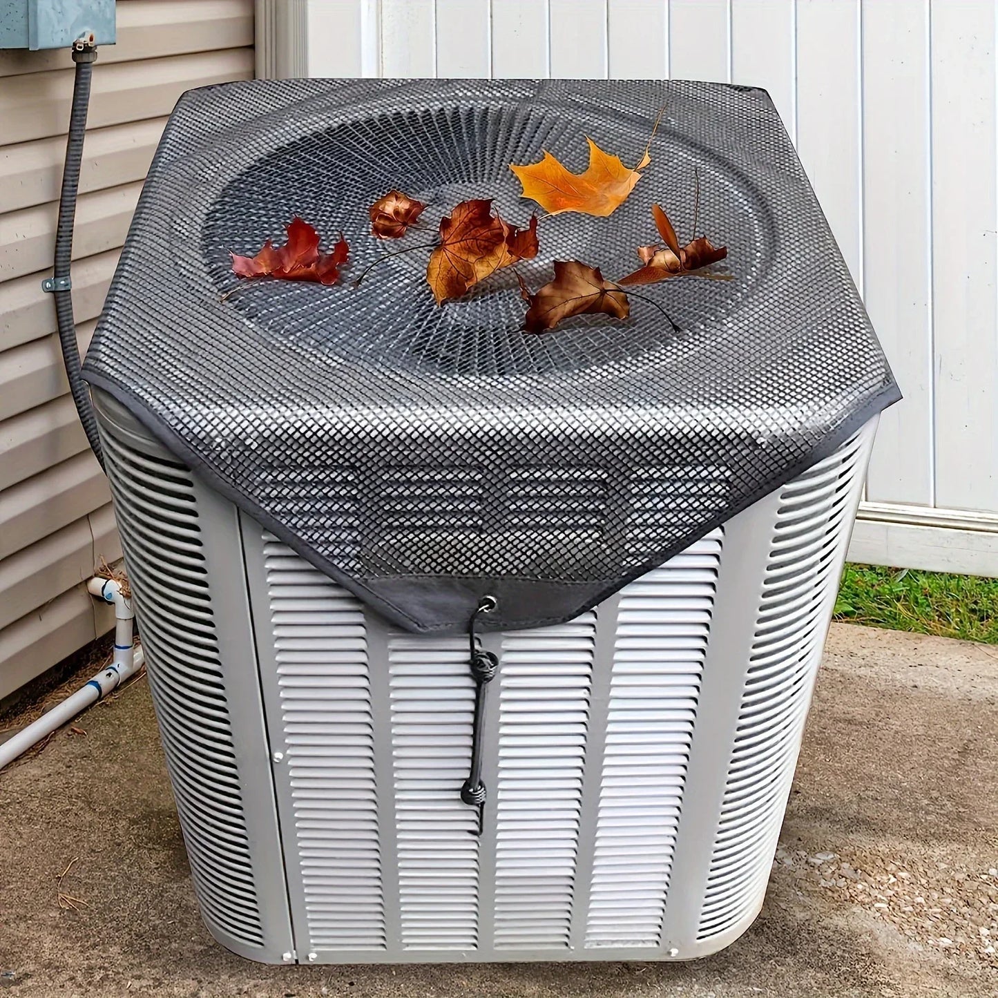 PVC Outdoor Air Conditioner Cover – Waterproof Breathable Mesh AC Unit Protector, Dust & Debris Protection Outdoor Accessory (1pc)