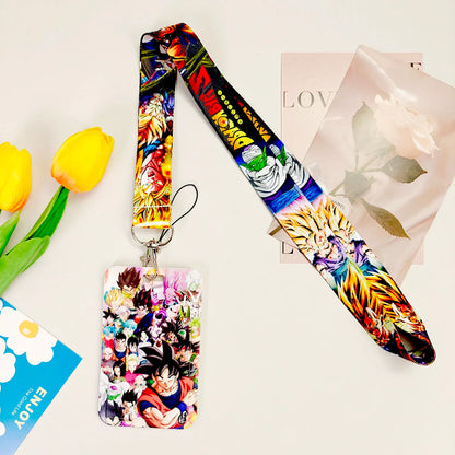 Japanese Anime Credential Holder Lanyard for Key, Card Badge, Gym Keychain Accessories