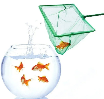 Long Handle Square Aquarium Fishing Net – Landing Net for Fish, Floating Objects, Crab, and Fishing Rod Dryer